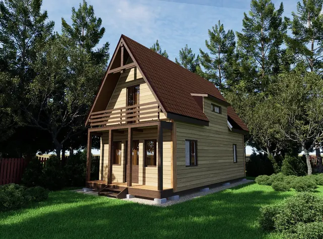 Cabană din lemn 5 × 9 m – EMB ARHIPRO