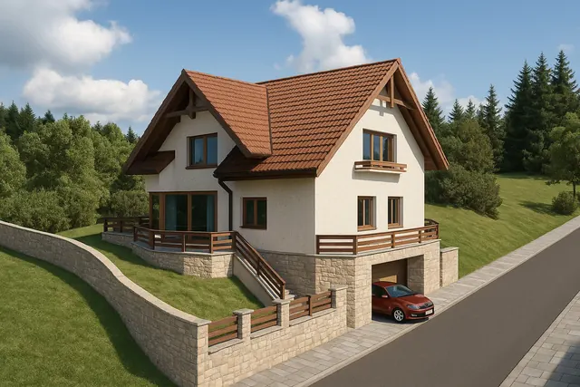 Casă pe teren în pantă, Codlea – EMB ARHIPRO