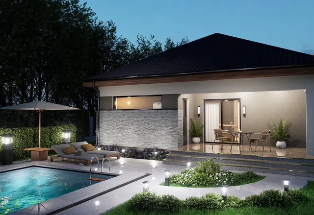 Casă parter cu piscină – EMB ARHIPRO
