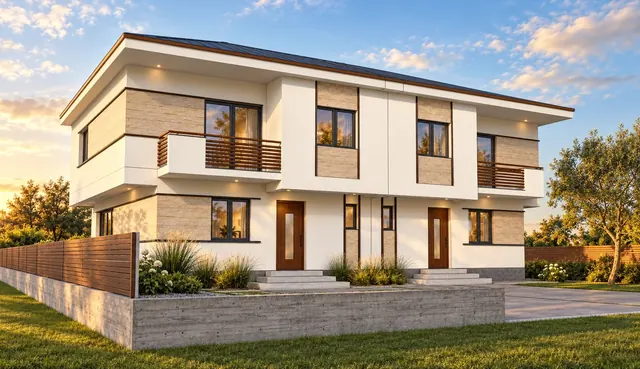 Duplex P+1 cu acoperiș în patru ape, Popești – EMB ARHIPRO