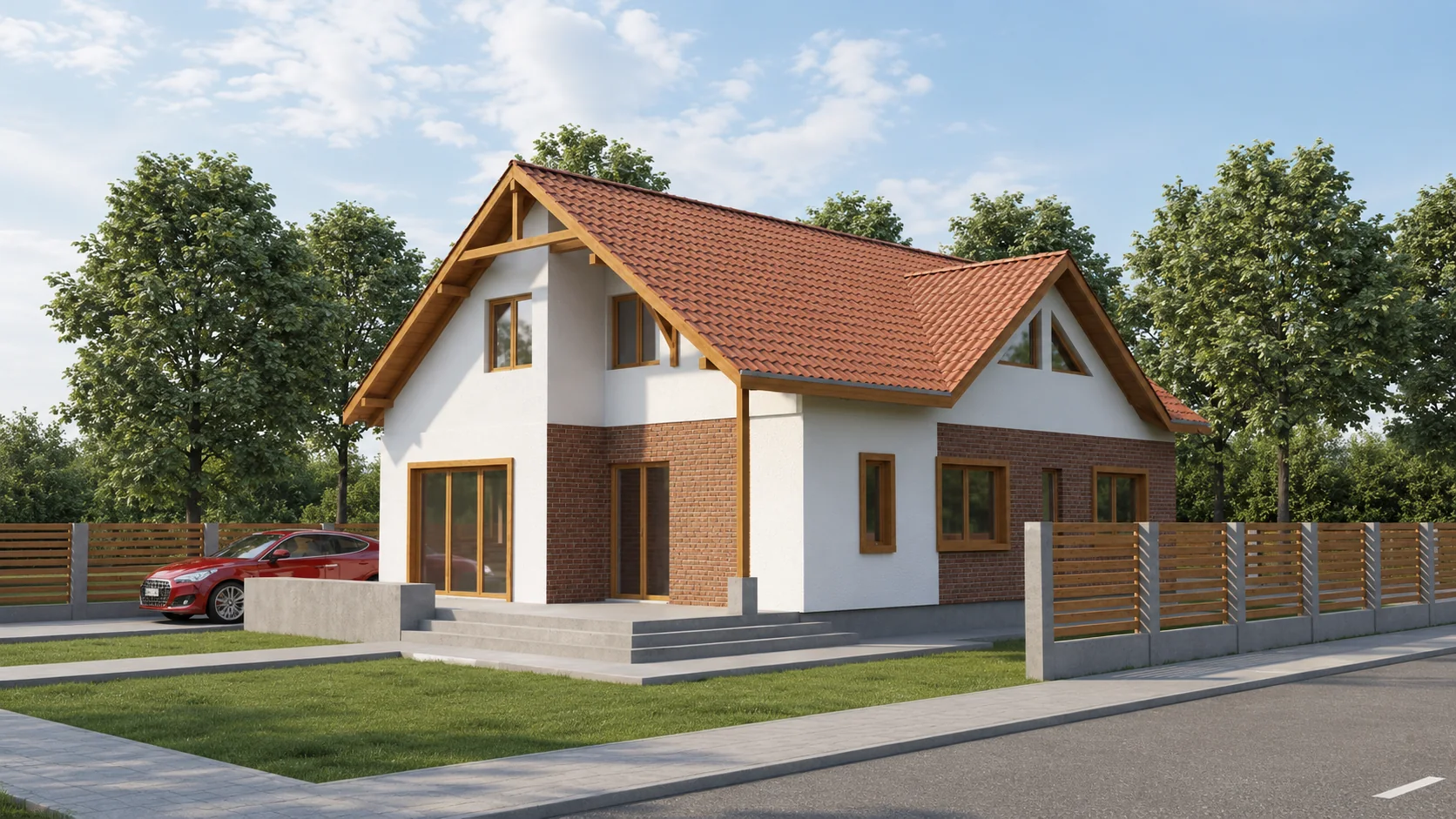 Casă cu acoperiș înclinat – EMB ARHIPRO