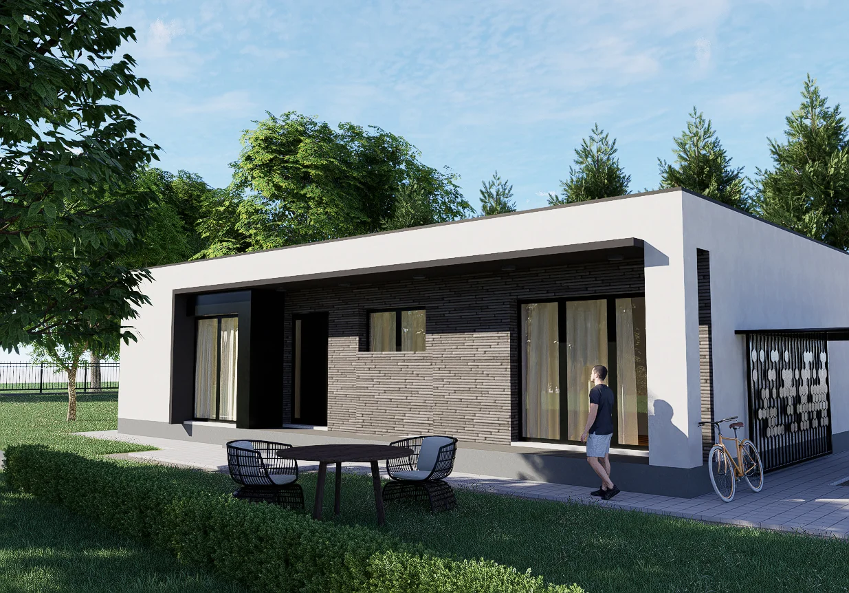 Casă parter cu volumetrie modernă – EMB ARHIPRO