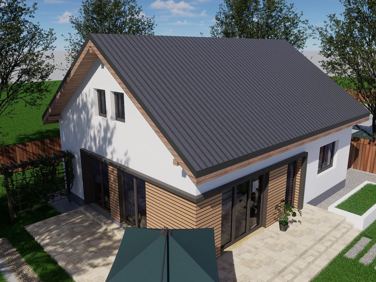 Casă parter cu geometrii clare – EMB ARHIPRO