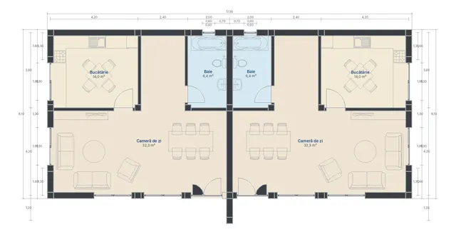 Duplex, Codlea – plan parter – EMB ARHIPRO