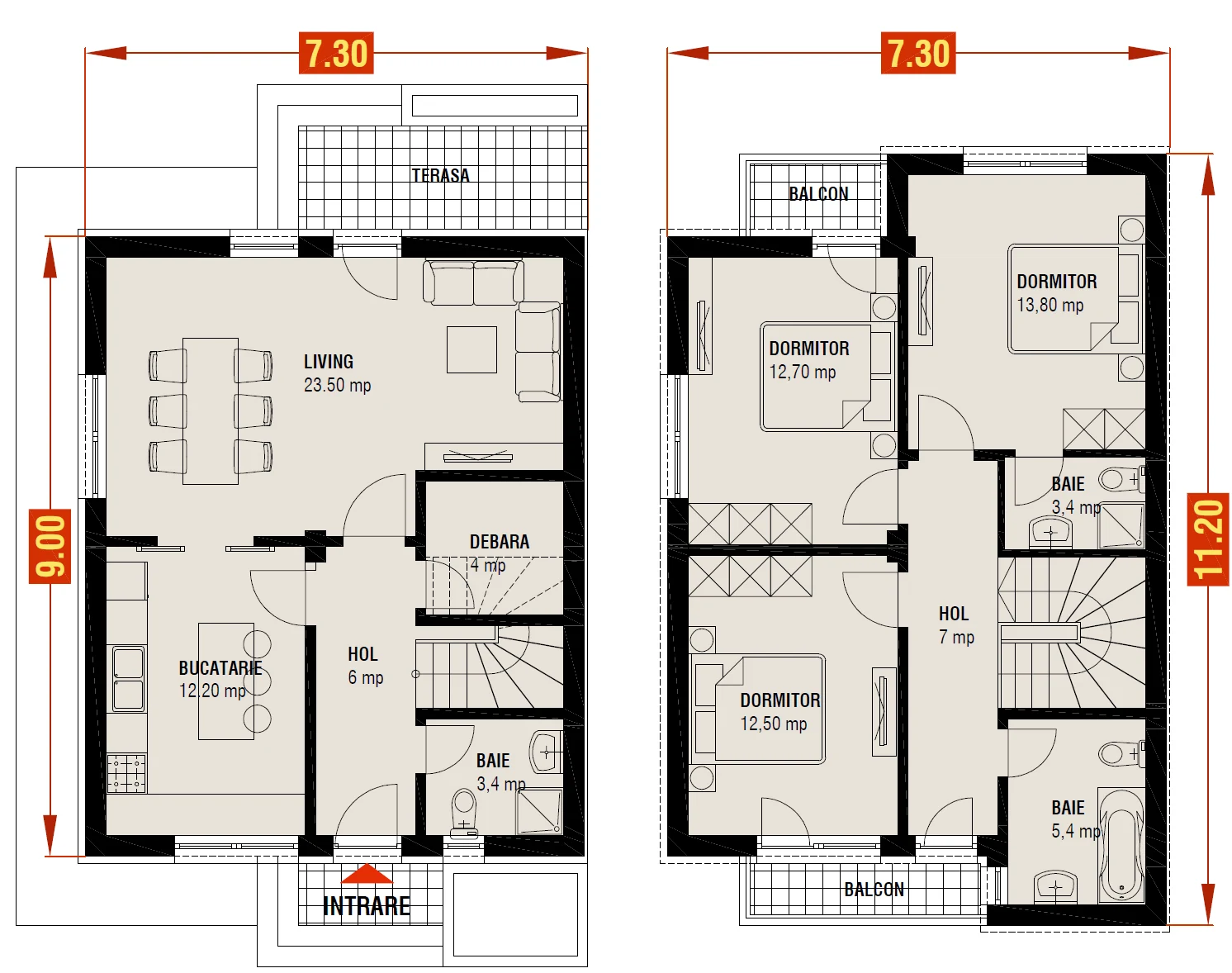 Plan duplex – EMB ARHIPRO